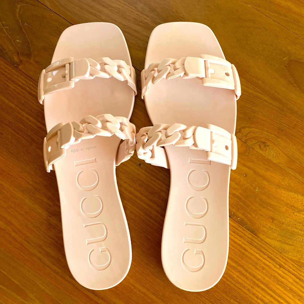 Gucci rubber buckle sandal